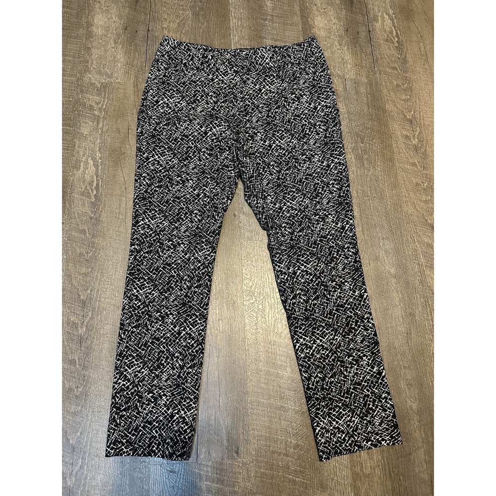 WHBM Black & White Print Ankle Pants